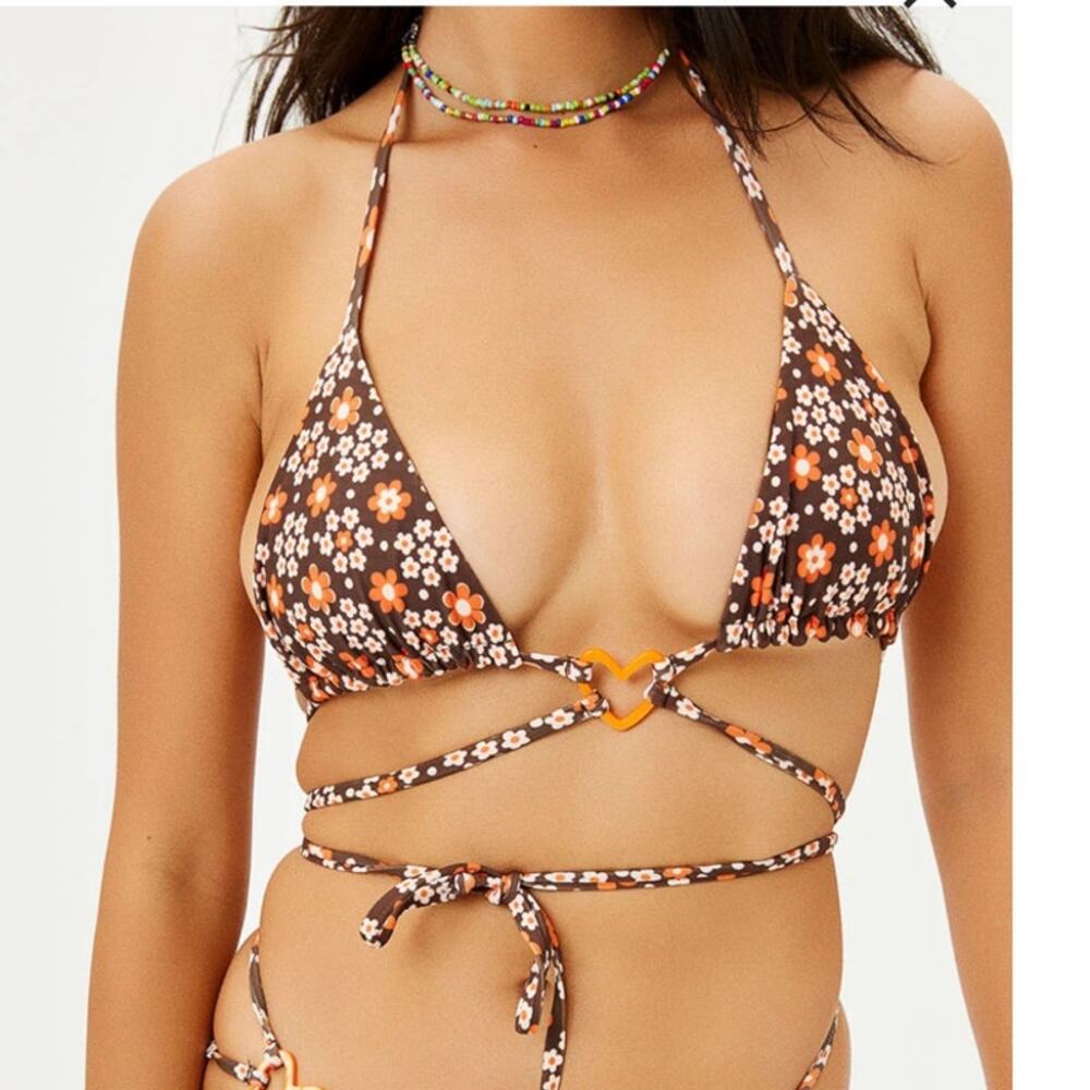 Frankie’s Bikinis Tatum Floral Triangle Bikini size S - Picture 12 of 13
